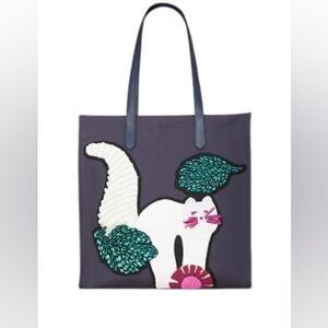 Kate Spade Rare Kitty Embellished Extra Large North South Tote EUC